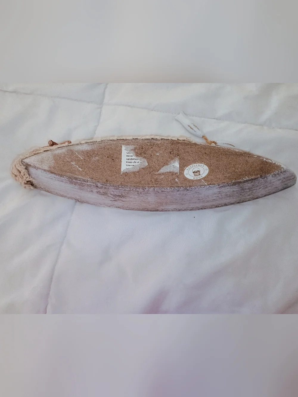 Coastal Driftwood Canoe Votive Candle Holder - Picture 4 of 4